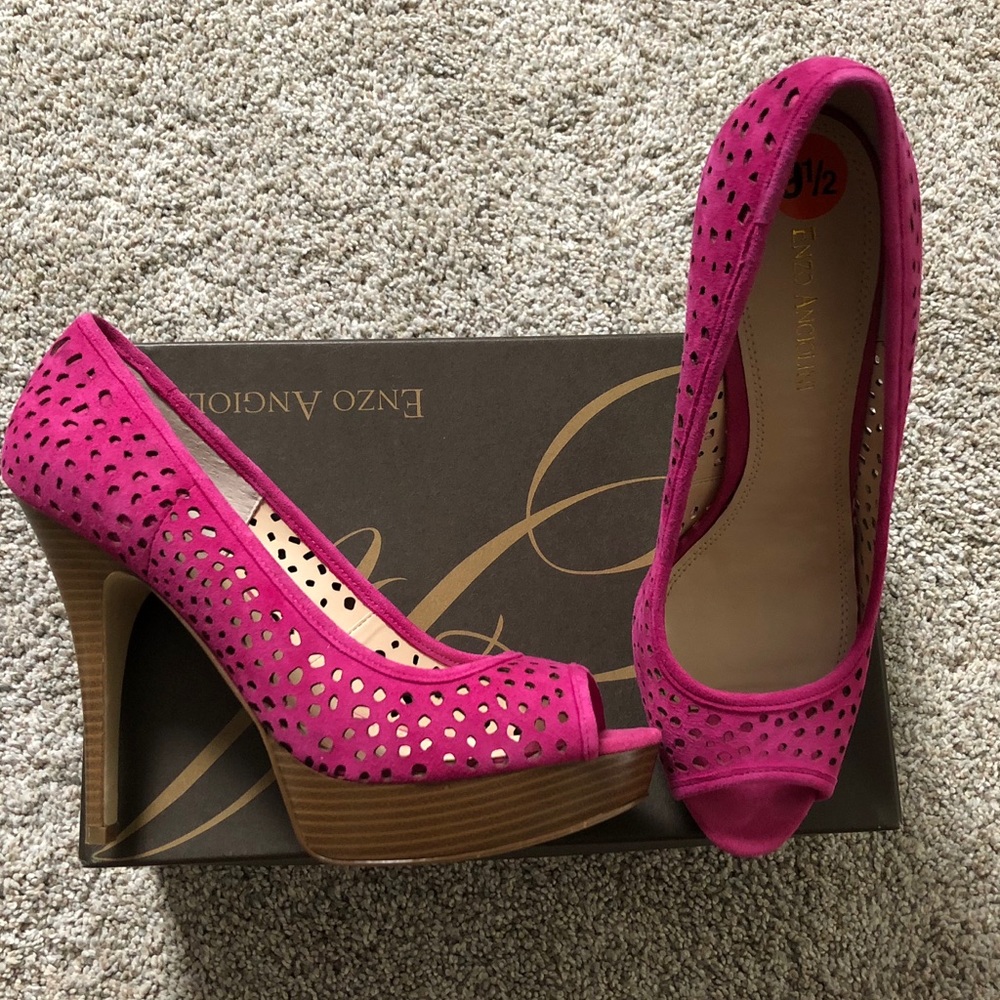 Enzo Angiolini Dark Pink Heels